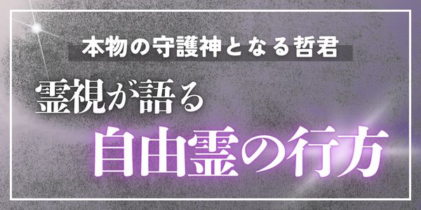 本物の守護神となる哲君：霊視が語る自由霊の行方