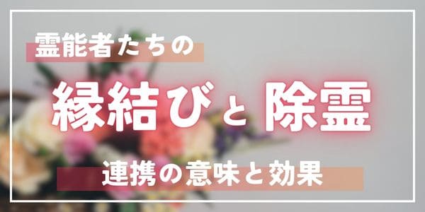 霊能者たちの縁結びと除霊～連携の意味と効果～