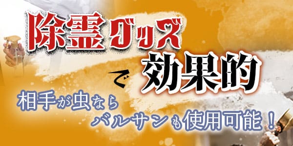 除霊グッズで効果的　相手が廃屋からバルサンも使用可能！