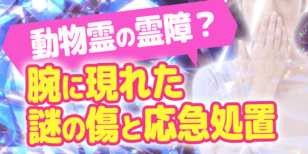 動物霊の霊障？腕に現れた謎の傷と応急処置